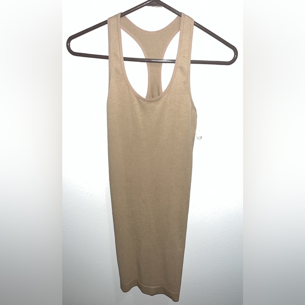 NWT STRETCH BODYCON BEIGE DRESS